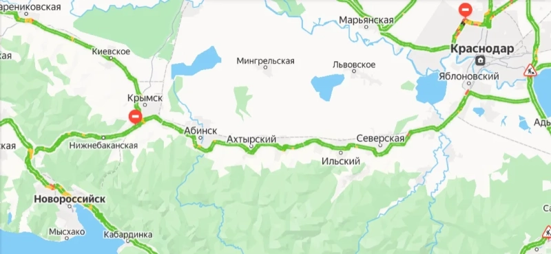 В Краснодарском крае показали пустые дороги к Чёрному морю